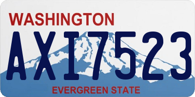 WA license plate AXI7523