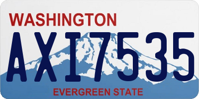 WA license plate AXI7535
