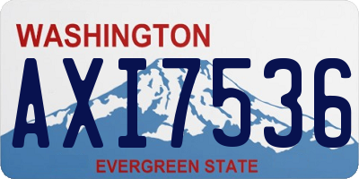 WA license plate AXI7536