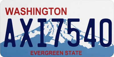 WA license plate AXI7540