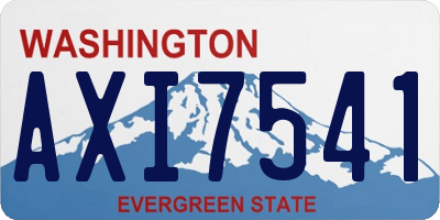 WA license plate AXI7541