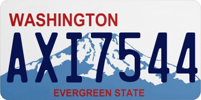 WA license plate AXI7544