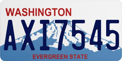 WA license plate AXI7545