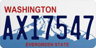 WA license plate AXI7547