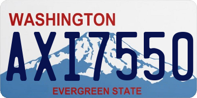 WA license plate AXI7550