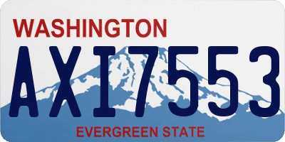 WA license plate AXI7553