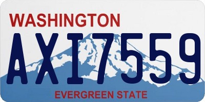 WA license plate AXI7559