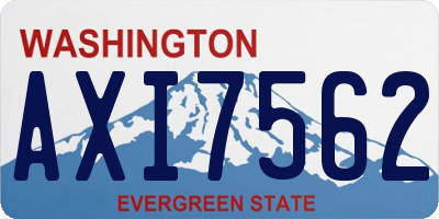WA license plate AXI7562