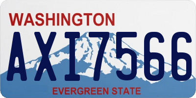 WA license plate AXI7566