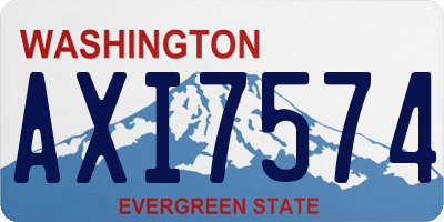 WA license plate AXI7574