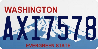 WA license plate AXI7578