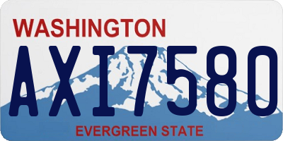 WA license plate AXI7580