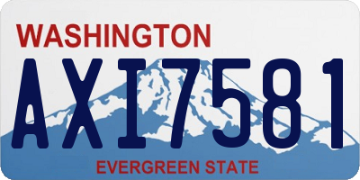 WA license plate AXI7581