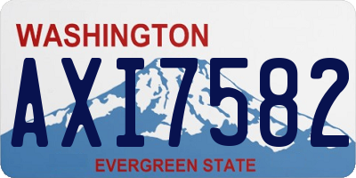 WA license plate AXI7582
