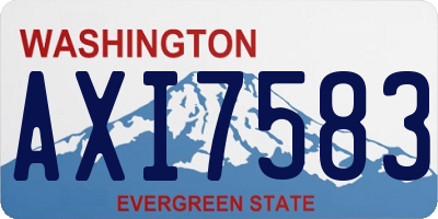 WA license plate AXI7583