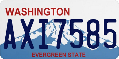 WA license plate AXI7585