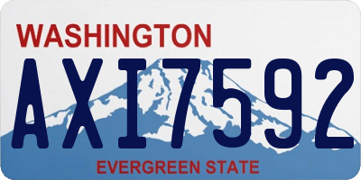 WA license plate AXI7592