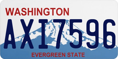 WA license plate AXI7596