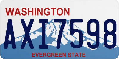 WA license plate AXI7598