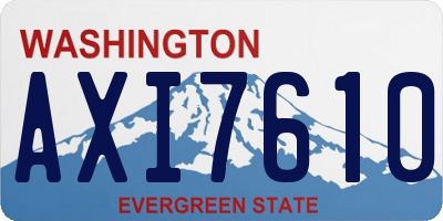 WA license plate AXI7610