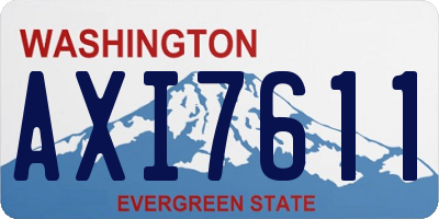 WA license plate AXI7611