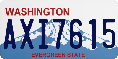 WA license plate AXI7615