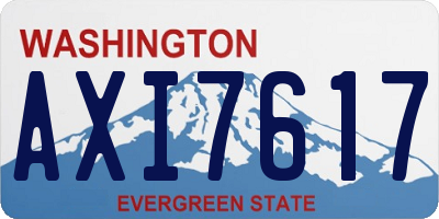 WA license plate AXI7617