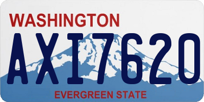 WA license plate AXI7620