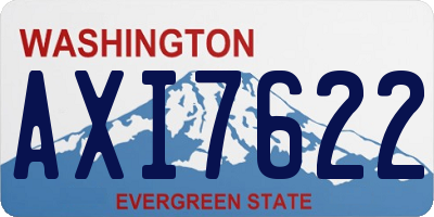 WA license plate AXI7622