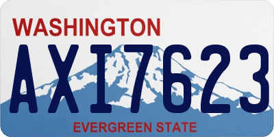 WA license plate AXI7623