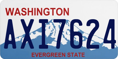 WA license plate AXI7624