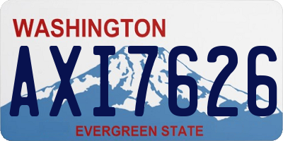 WA license plate AXI7626