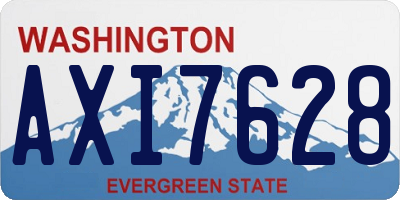 WA license plate AXI7628