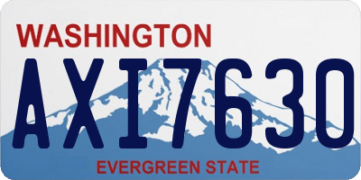 WA license plate AXI7630