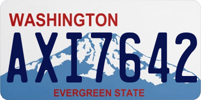 WA license plate AXI7642