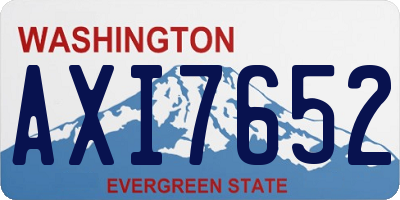 WA license plate AXI7652