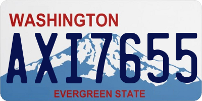 WA license plate AXI7655