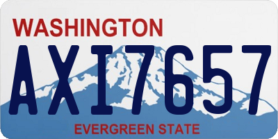 WA license plate AXI7657