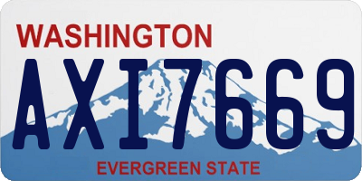 WA license plate AXI7669