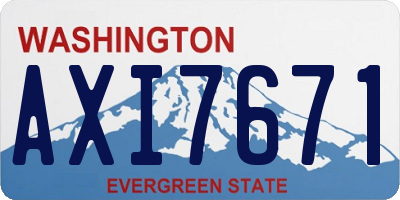 WA license plate AXI7671
