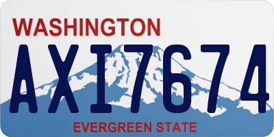 WA license plate AXI7674