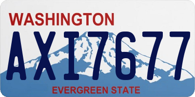 WA license plate AXI7677