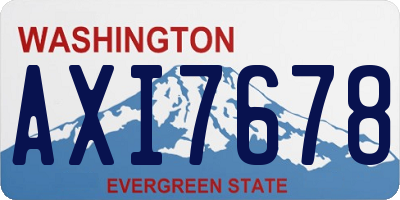 WA license plate AXI7678