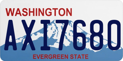 WA license plate AXI7680