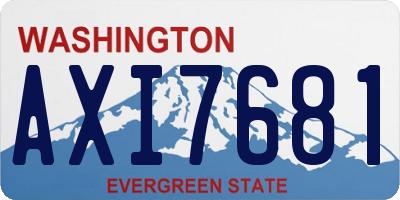 WA license plate AXI7681