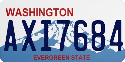 WA license plate AXI7684