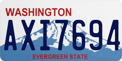 WA license plate AXI7694