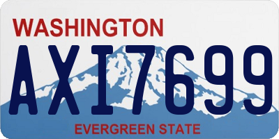 WA license plate AXI7699