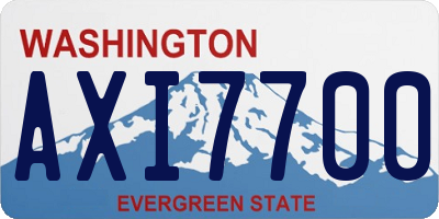 WA license plate AXI7700