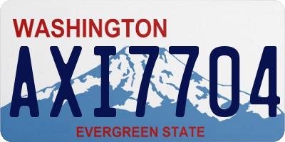 WA license plate AXI7704